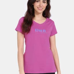 Zivame Purple Plain T-Shirt-image-36