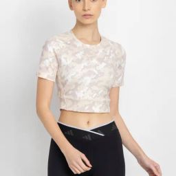 adidas Brown Printed Training Crop Top-image-50