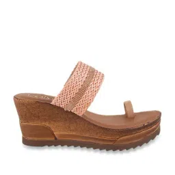 Catwalk Women's Pink Toe Ring Wedges-image-84
