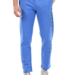 Cloak & Decker by Monte Carlo Blue Regular Fit Printed Trackpants-picture-6