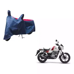 Auto Pearl Waterproof Two Wheeler Cover For Bajaj V15 (Red & Blue)-image-65