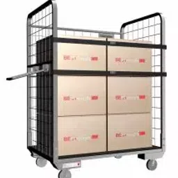 SUWAS TROLLEY STORE 500 Kg Load Capacity Mild Steel/Iron Material Handling Trolley, SU-MHCT-002-4