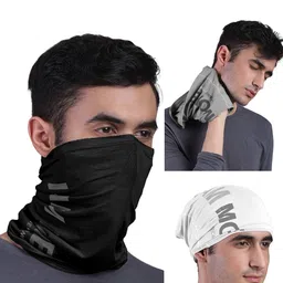 FREECULTR Unisex Pack Of 3 Printed Anti Microbial Multipurpose Bandana Headband-image-99