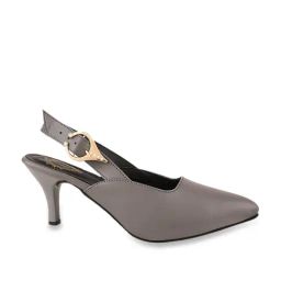 Shoetopia Women's Grey Back Strap Stilettos-image-23