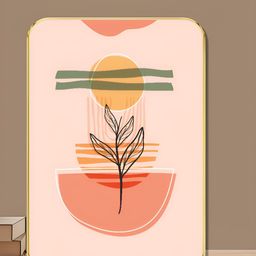Myntra Elegant Homes Pink & Black Boho Botanical Abstract Wooden Wall Art-image-49