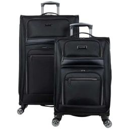 Kenneth Cole Black Textured Trolley Bag Pack of 2-image-7