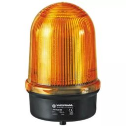Werma Beacon BM 280 Series Yellow Flashing 24 V DC Surface Mount LED Bulb, 280.350.55-image-0
