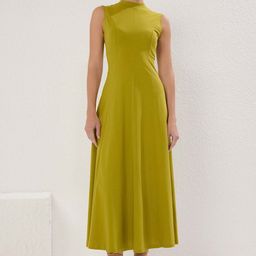 Trendyol Pure Cotton A-Line Midi Dress-image-73