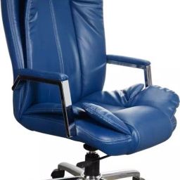 Caddy High Back Revolving office and Home Chair Blue PU Leatherette CD132-picture-10