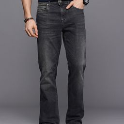 Ducati x Scrambler Men Bootcut Heavy Fade Stretchable Jeans-image-47