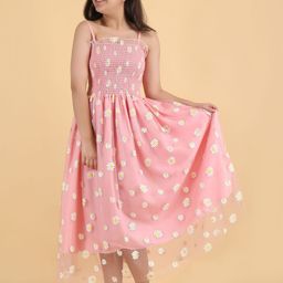 STARWORD Polka Dot Print Net Maxi Dress image 2