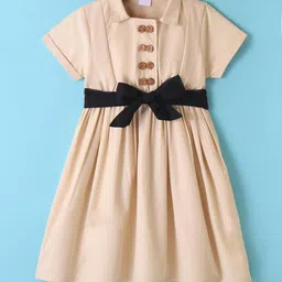 Mark & Mia Kids Girls Solid Peplum Dress With Belt-31