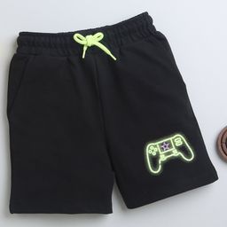 BUMZEE Gamer Theme Printed Shorts - Black-image-86