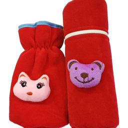 Chinmay Kids Velvet Bottle Covers for Feeding Bottles with Cute Animal Cartoon Popup, 240ml-image-78