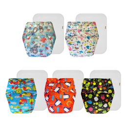 Dumbledo Premium Cloth Diaper with Leak-Proof, Absorbent 6-layer White Insert - Dryfeel with Comfortable Fit for 3 Months to 3 Years, Pack of 5-22