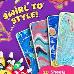 Intelliskills DIY Handy Marbling Kit for Kids | Water Based Creative Activity | Art & Craft | Boosts Focus & Hand Control | Multicoloured | Ideal For Gifting | BIS Certified | Educator Recommended-7