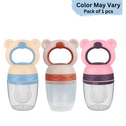 BitFeex Silicone Food Fruit Nibbler Bear with Extra Mesh Soft Pacifier Feeder Teether for Infant Baby Elegant BPA Free-23