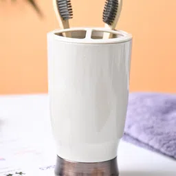 Voncasa Off White Toothbrush Holder - White-picture-35