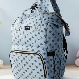 Luvlap Multifunctional Waterproof Diaper Bag-Backpack Cum Tote Bag Stars Print - Grey-image-6