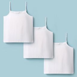 Honeyhap Premium Cotton Elastane Knit Solid Colour Slips With Bio Finish Pack Of 3 - Bright White-image-22