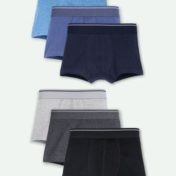 Ariel Cotton Blend Pack Of 6 Solid Trunks - Multi Colour-image-16