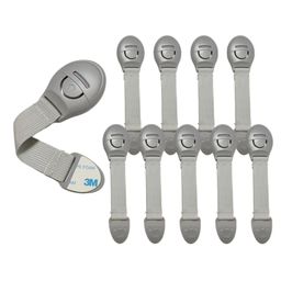 Multipurpose Safety Child Proof Cabinet & Drawer Locks Set of 10 - Grey-image-93