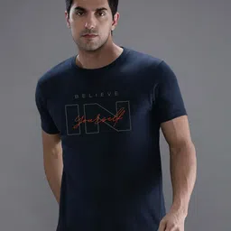 Moda Rapido Typography Printed Round Neck Cotton T-shirt-picture-23