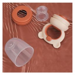 BitFeex Silicone Food Fruit Nibbler Bear with Extra Mesh Soft Pacifier Feeder Teether for Infant Baby Elegant BPA Free image 4