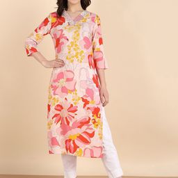 PinkTribe Women Floral Printed Festive Straight Kurta-picture-25