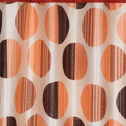 Cortina Set of 2 Orange & Magenta Printed Window Curtains image 4