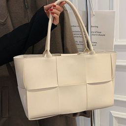 PURPLEHUNT Leather Oversized Structured Tote Bag-picture-22
