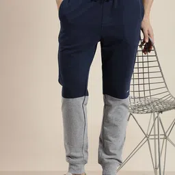 Invictus Indoor Men Colourblocked Mid-Rise Regular Joggers-image-89