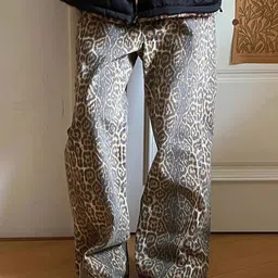 LULU & SKY Women Animal Print Straight Fit High-Rise Jeans-picture-8