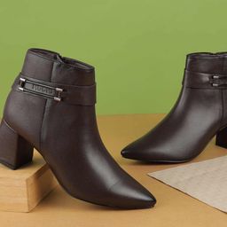 Mochi Women Casual Block-Heeled Regular Boots-image-65