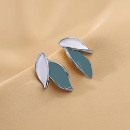 FIMBUL Silver-Plated Leaf Shaped Studs-8