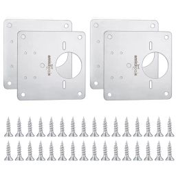 Amici Tools Hinge Repair Plate with Screw Stainless Steel 9x9 cm With Hole Type for Furniture, Shelves, 0910ZTKE4K7 (Pack of 4)-image-58
