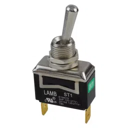 E-SWITCH TOGGLE SWITCH, SPST, 20A, 125VAC, ST141D00.-35