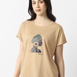 Van Heusen Woman Graphic Printed Round Neck Cotton Regular Fit T-shirt-picture-21