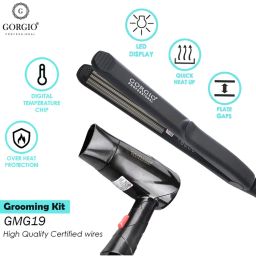 Gorgio Professional Premium Multi-Grooming Kit GMG-15 (Dryer + Crimper Exclusive Combo )-picture-14