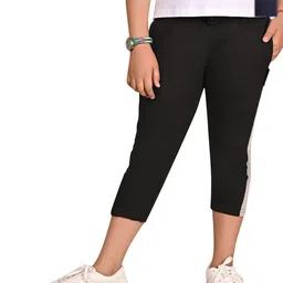 BAESD Girls Pack Of 2 Colourblocked Cotton Capris-image-48