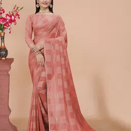 K 5 Fashion Checked Pure Georgette Saree-picture-8