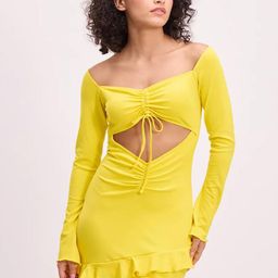 Kotty Women Solid Off-Shoulder Cut-Outs Bodycon Dress-image-21
