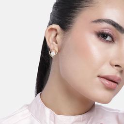 Estele Gold-Plated CZ Contemporary Studs-image-29
