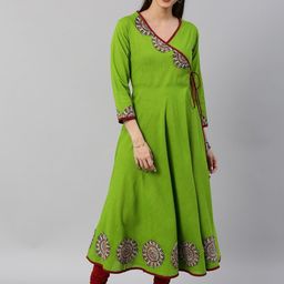 KALINI Women Patchwork Anarkali Kurta-image-52