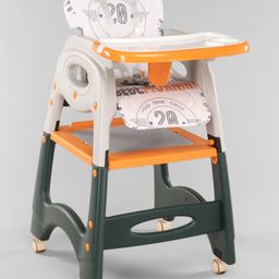 Multifunctional 3 In 1 High Chair & Table For Toddler With Backrest & Plate Adjustment & Wheels - Green-10