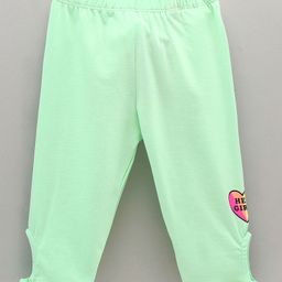 Vitamins Ankle Length Leggings Heart Print - Green-image-88
