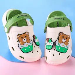 Cute Walk by Babyhug Clogs with Bear Applique - Green-picture-11