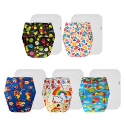 Dumbledo Premium Cloth Diaper with Leak-Proof, Absorbent 6-layer White Insert - Dryfeel with Comfortable Fit for 3 Months to 3 Years, Pack of 5-23