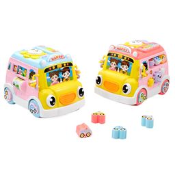 NEGOCIO popular educational building block car children's universal power multi-functional sound and light boys and girls- PACK OF 1- COLOR MAY VARY-51