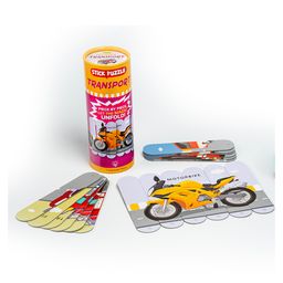 Majestic Book Club Transport Stick Puzzle | 24pcs Double-Sided Cardboard Puzzles | 8 Fun Vehicle-Themed Puzzles for Learning & Play | Boosts Creativity & Focus | Ideal for Ages 3+-17